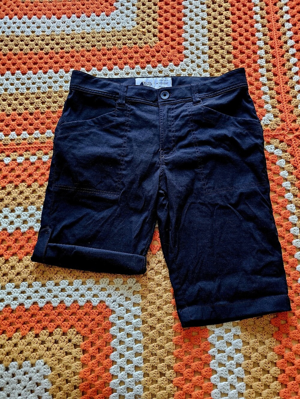 MEC Women's Hiking Shorts Technical Fabric Black Size 10 Camping Packable